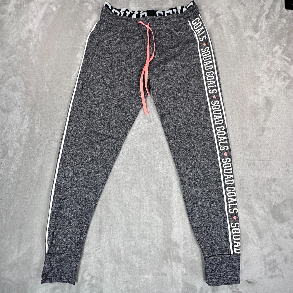 No Boundaries Women Jogger Pants Size Small 3-5 Heather Gray Drawstring Stretch